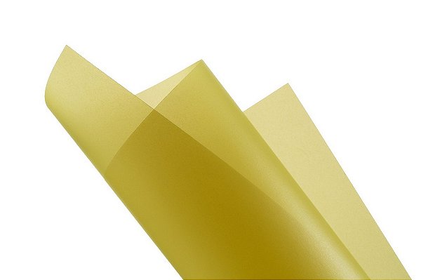 Papel vegetal Color Amarelo 30,5x30,5cm com 2 unidades