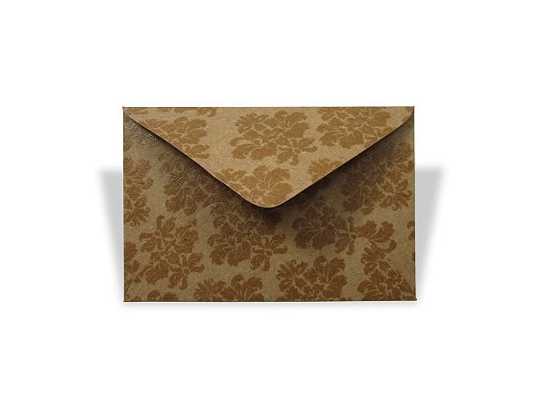 Envelopes visita Kraft Decor Arabesco Incolor - Lado Externo com 10 unidades