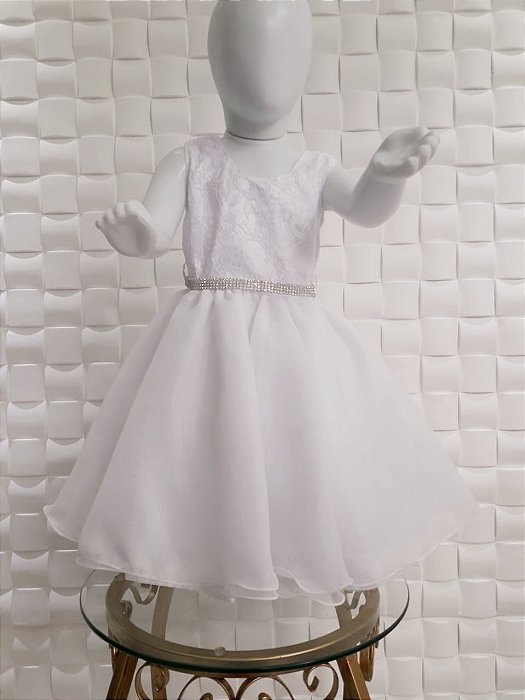 vestido de renda para batizado