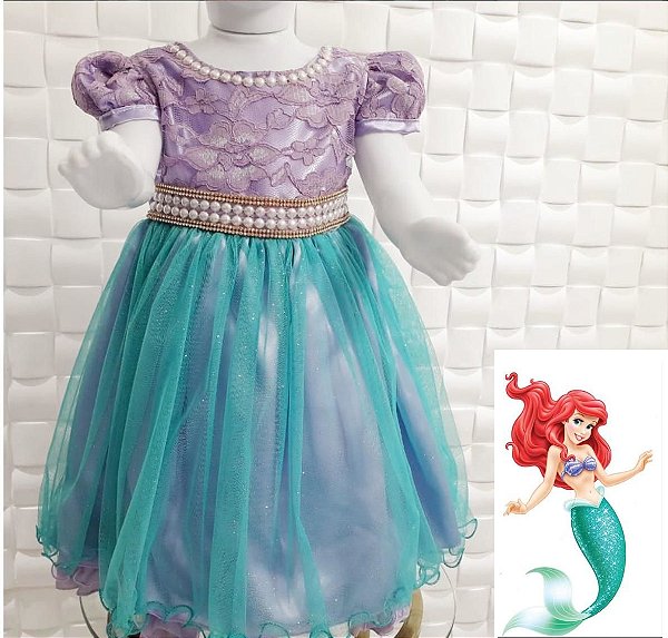 vestidos ariel sereia