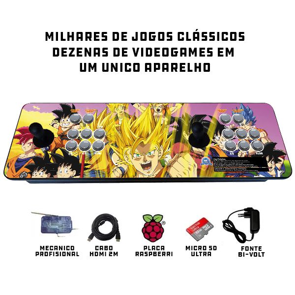Arcade Fliperama Portátil 2 Jogadores - Dragon Ball
