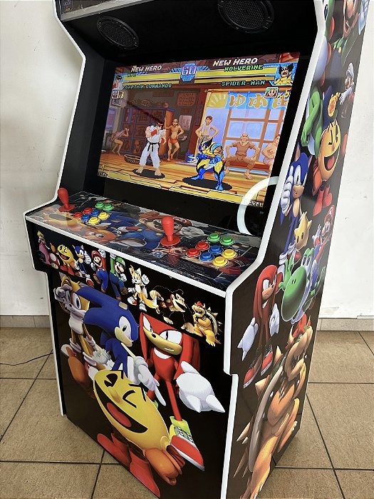 Arcade Fliperama Multijogos 32 polegadas Slim - Tema diversos