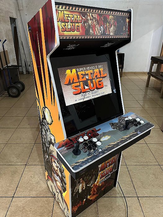 Fliperama Multijogos 22'' - Controle Externo - Tema Metal Slug