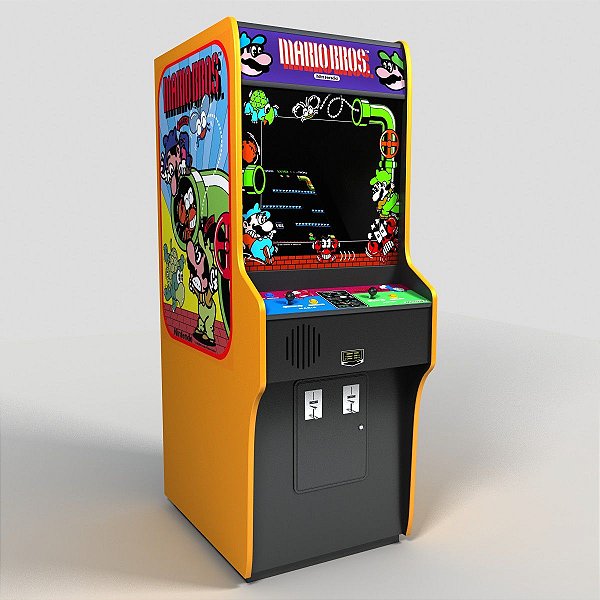 Uma máquina de pinball retrô