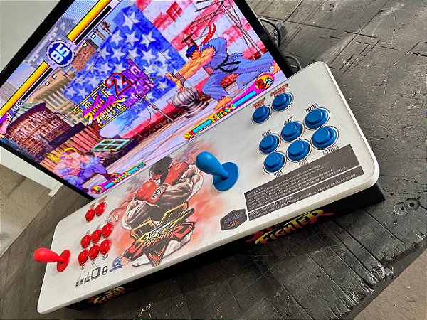 Arcade Fliperama Portátil 2 Jogadores - Personalizado