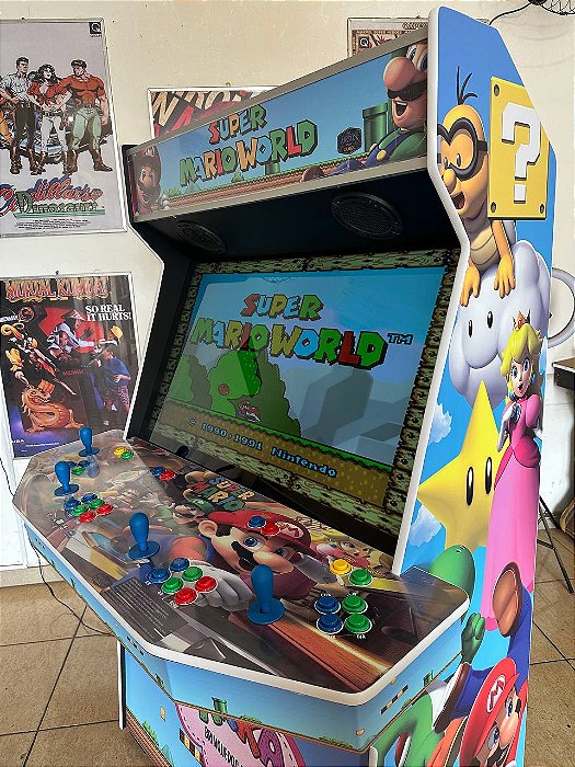 Fliperama Multijogos 42 polegadas - 4 players - Tema Super Mario