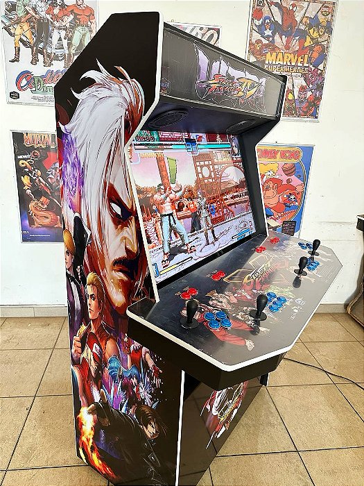 Arcade Fliperama Multijogos 42 polegadas - 4 players - Tema Ultra Street Fighter