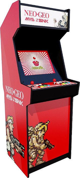 Fliperama Multijogos Retrô 22'' - Tema Neo Geo