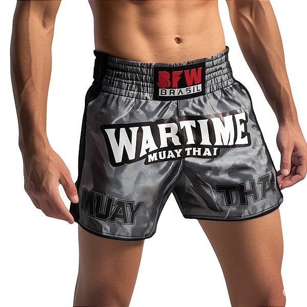 Short Muay Thai Bfw Brasil Premium Unissex - Wartime Camuflado