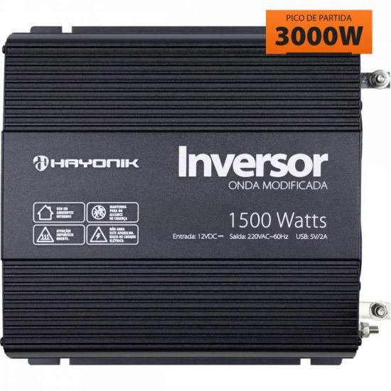 Inversor de Onda Modificada 1500W 12Vdc/220V PW12-15 Off Grid