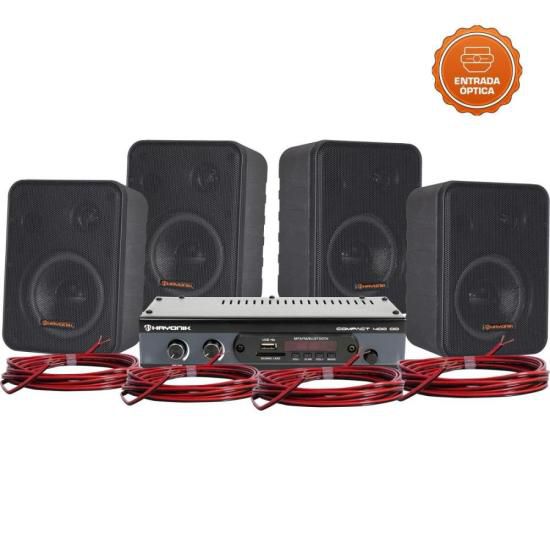 Kit Som para Ambiente Hayonik Ambience 4000 OD V2 Preto