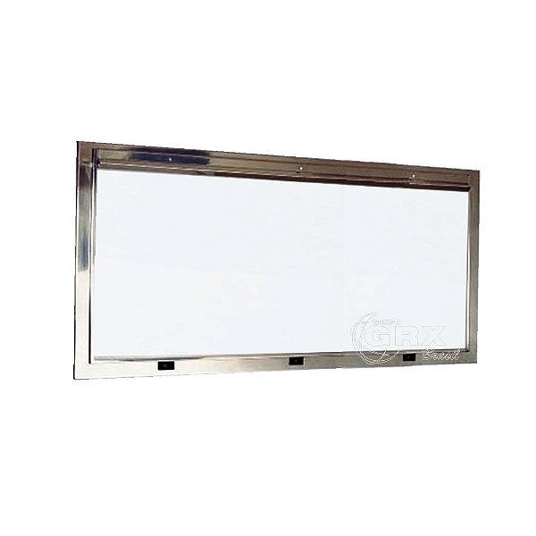 Negatoscópio de Embutir 3 Corpos Led c/ Moldura Inox Bivolt