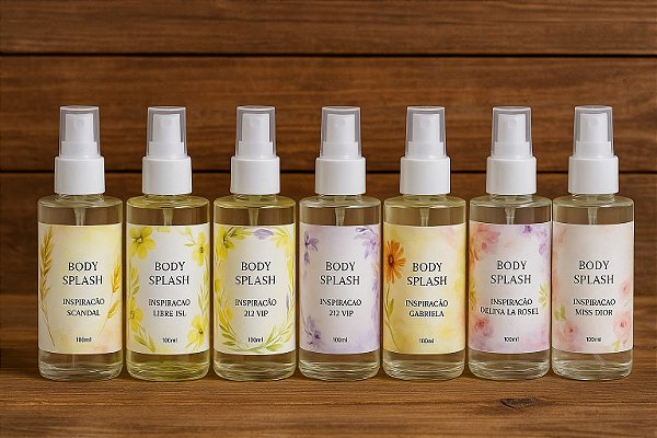 Kit 7 Body Splash de Longa Duração – Fragrâncias Importadas
