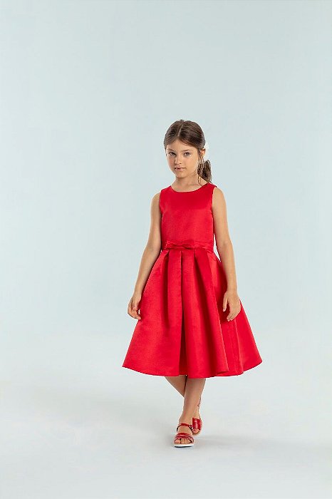 vestido vermelho liso