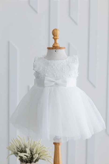 Vestido Branco para Batizado - Fairy Tale
