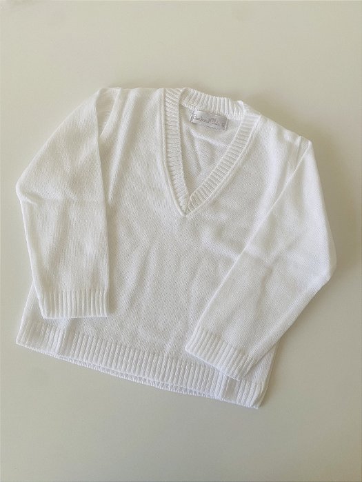 Suéter para Bebê - Tricô Branco