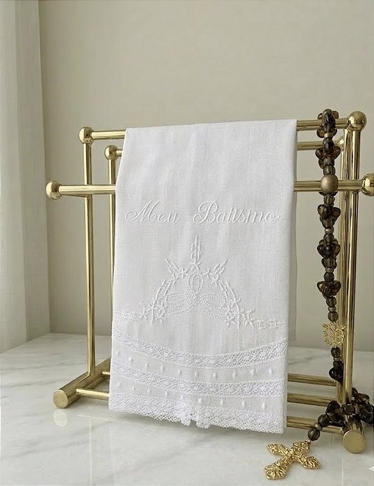 Toalha de Batizado em renda paraíba