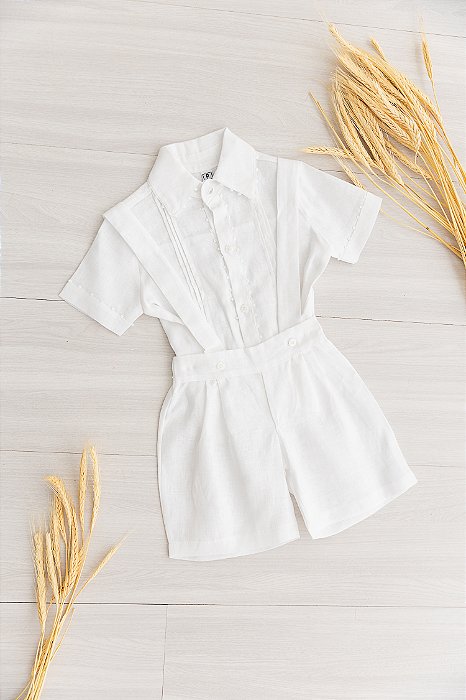 Conjunto em linho para Batizado -  Francisco