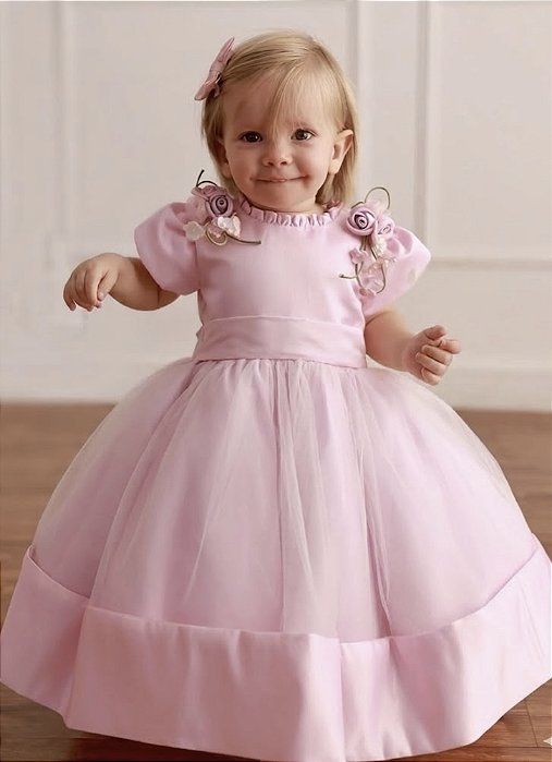 Vestido Luxo Cor-de-rosa - Luiza