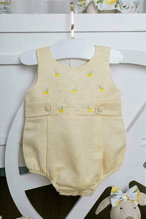 Romper Limão Siciliano para Bebê Macacão