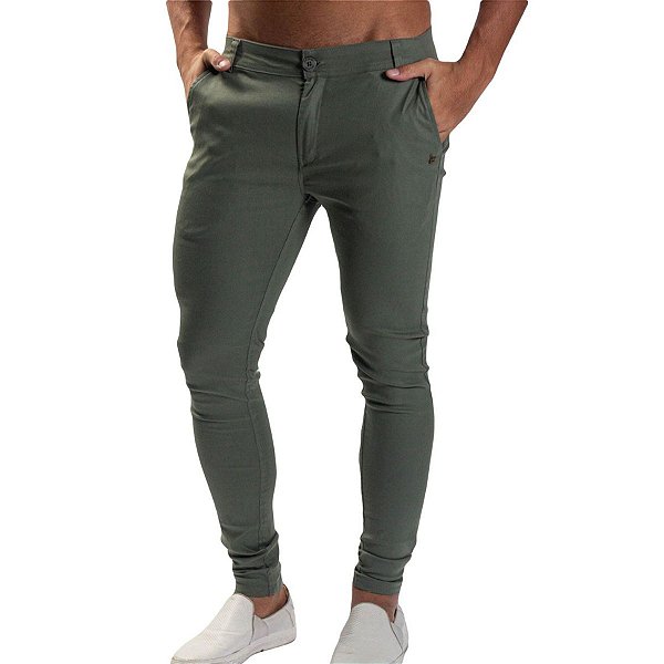 Calça Alfaiataria Resinada Perpochi Verde