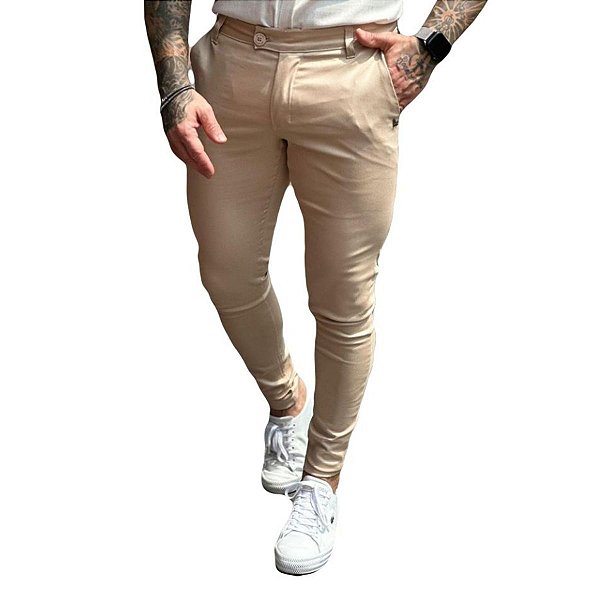 Calca Skinny Per Pochi Extreme Power Bege