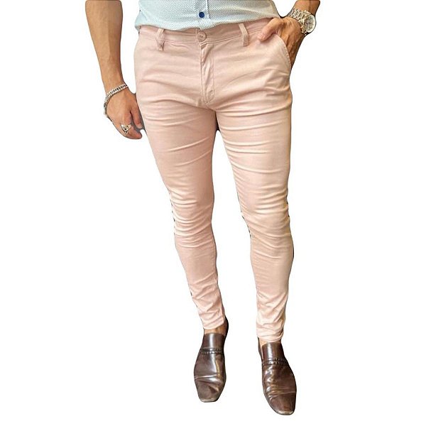 Calca Alfaiataria Skinny Rose Zip Off