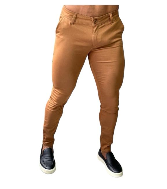 Calca Alfaiataria Skinny Caqui Escuro