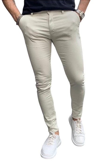 Calca Alfaiataria Skinny Gelo