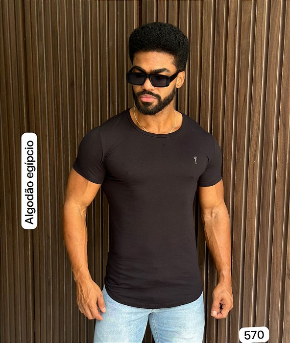 Camiseta Semi Long Slim Fit Zip Off
