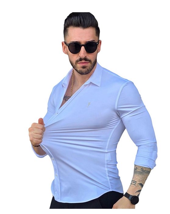 Camisa Masculina Slim Extreme Power  Branca