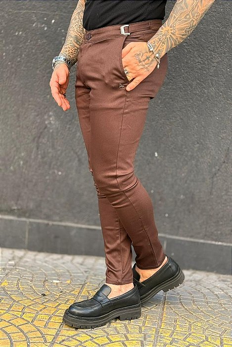 Calca Ajuste Lateral - Extreme Power Marrom Escuro