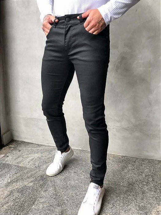 Calca Alfaiataria Skinny Resinada