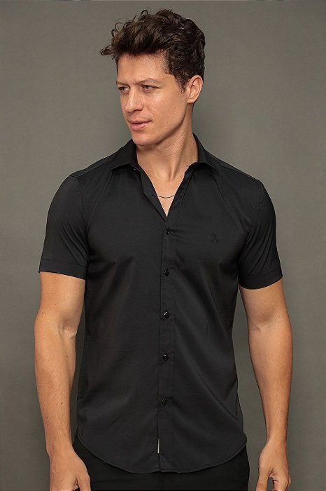 Camisa repelente a agua mc gol trad Preto