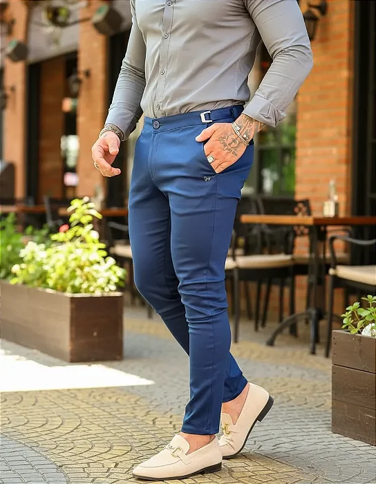 Calca Ajuste Lateral -  Extreme Power Azul