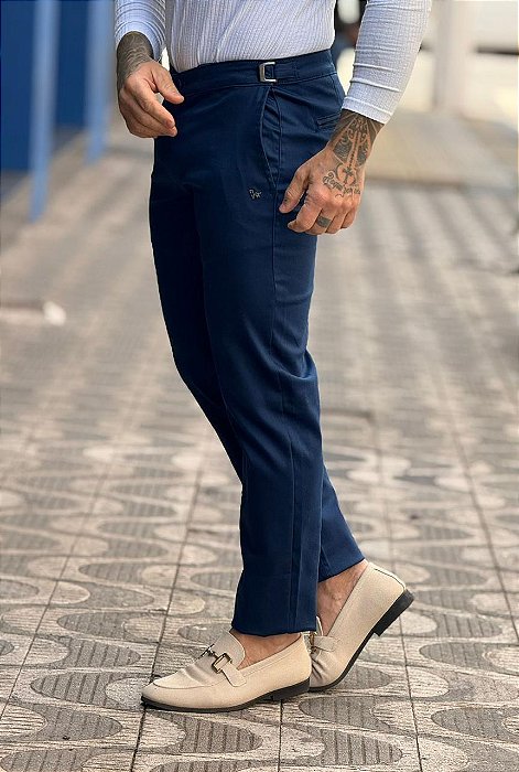 Calca Ajuste Lateral Corte Reto Extreme Power Perpochi Azul