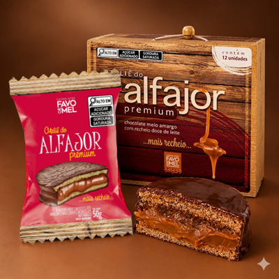 Alfajor Premium 50 g - Estojo com 12 unidades