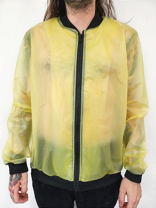 Jaqueta Transparente Amarela
