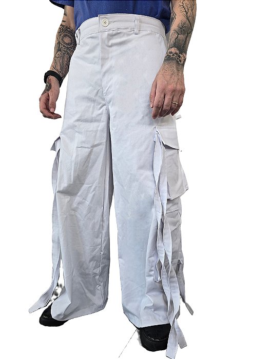 Calça Cargo Branca