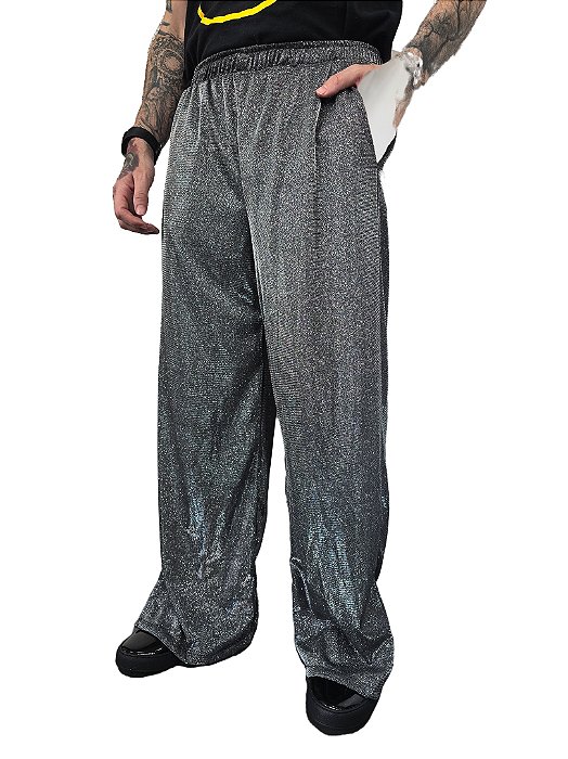 Calça Brilho Chumbo