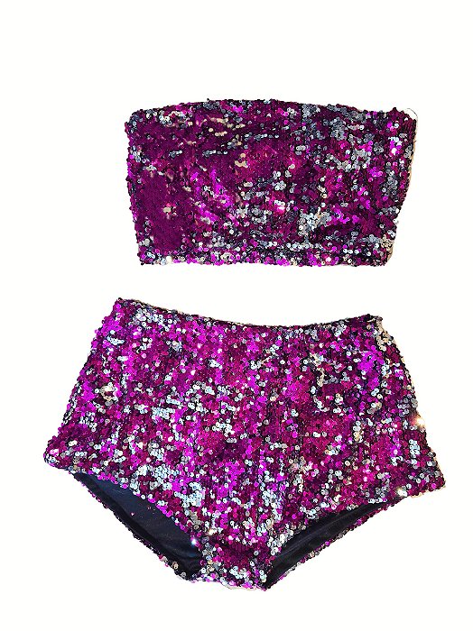 Conjunto Hot Paetê Bloco