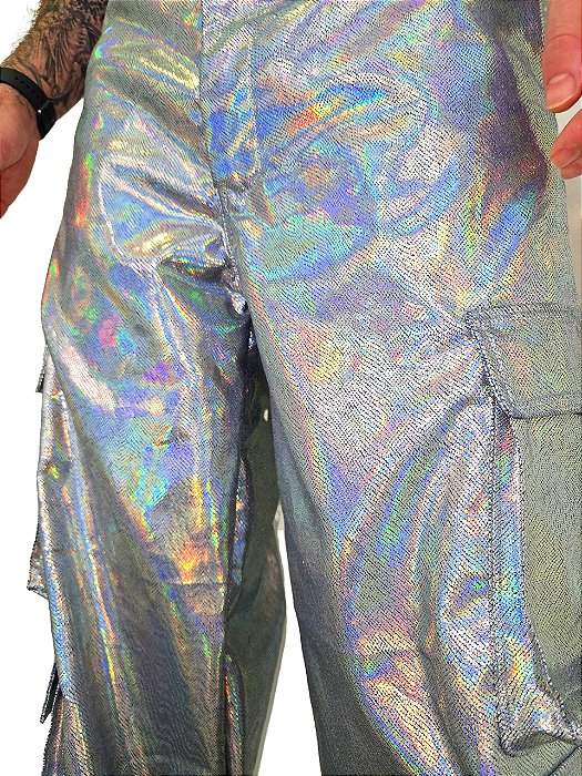 Calça Cargo Holografica