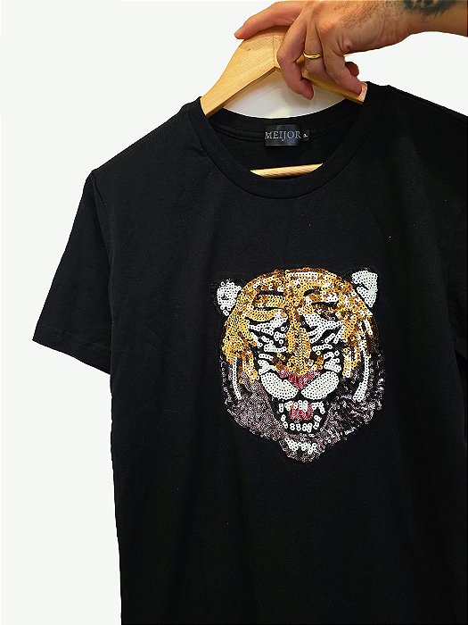 Camiseta Aplique Tigre