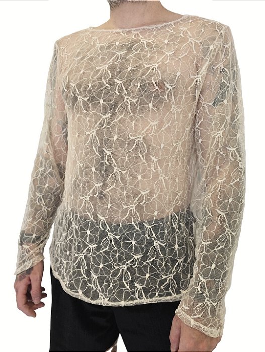 Camiseta Renda Delicada