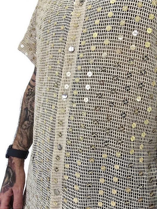 Camisa Disco Dourado