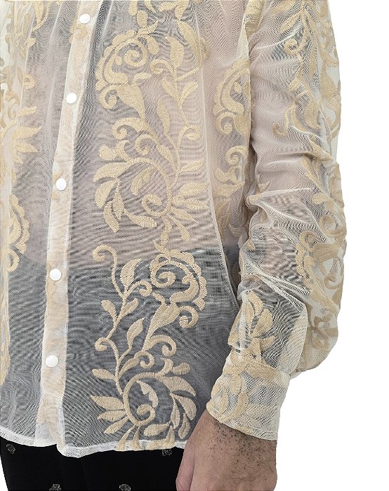 Camisa Tule Bordado