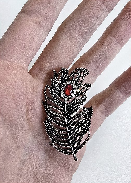 Broche Pena de Pavão