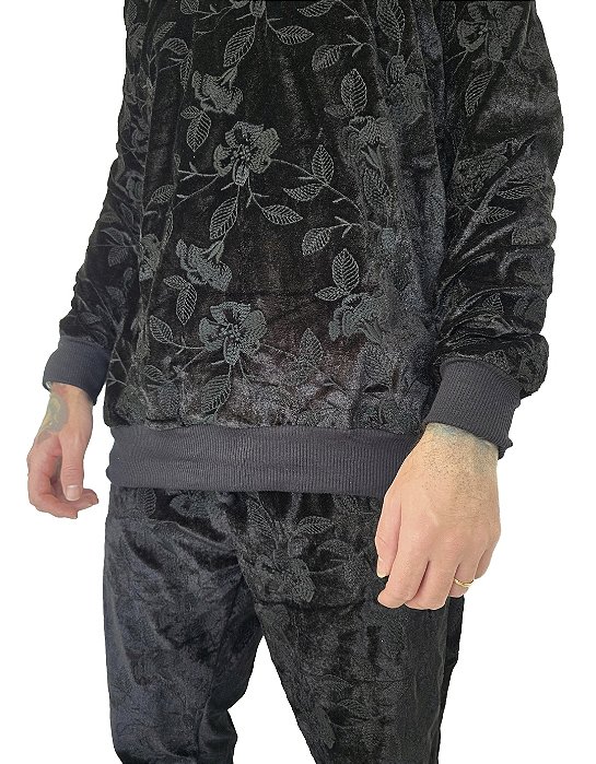 Conjunto Veludo Bordado