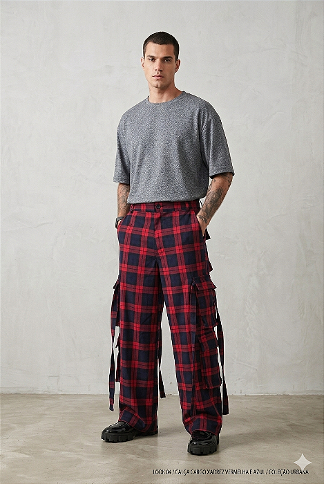 Calça Cargo Xadrez