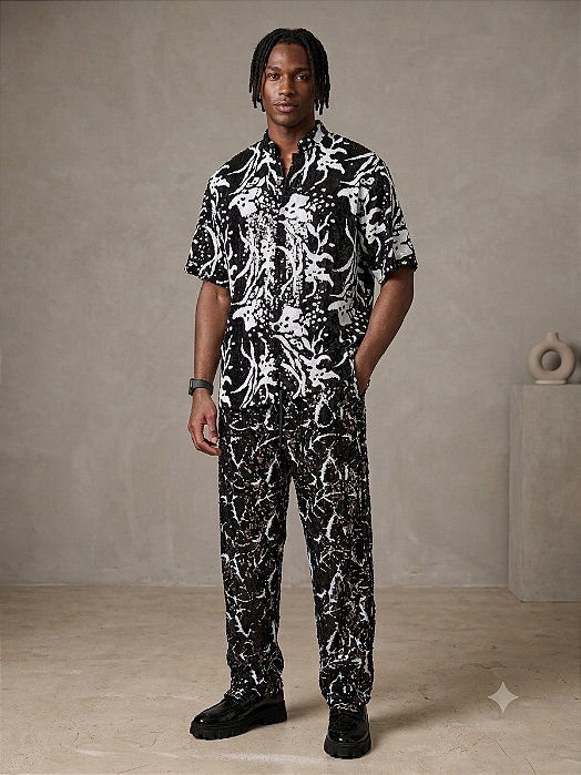Conjunto Preto e Branco de Paetê